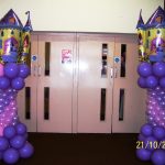 Princess castle balloon columns for entrance
