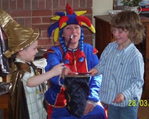 children helping Looby Lou with magic