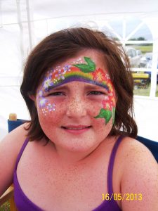 flowery face painting
